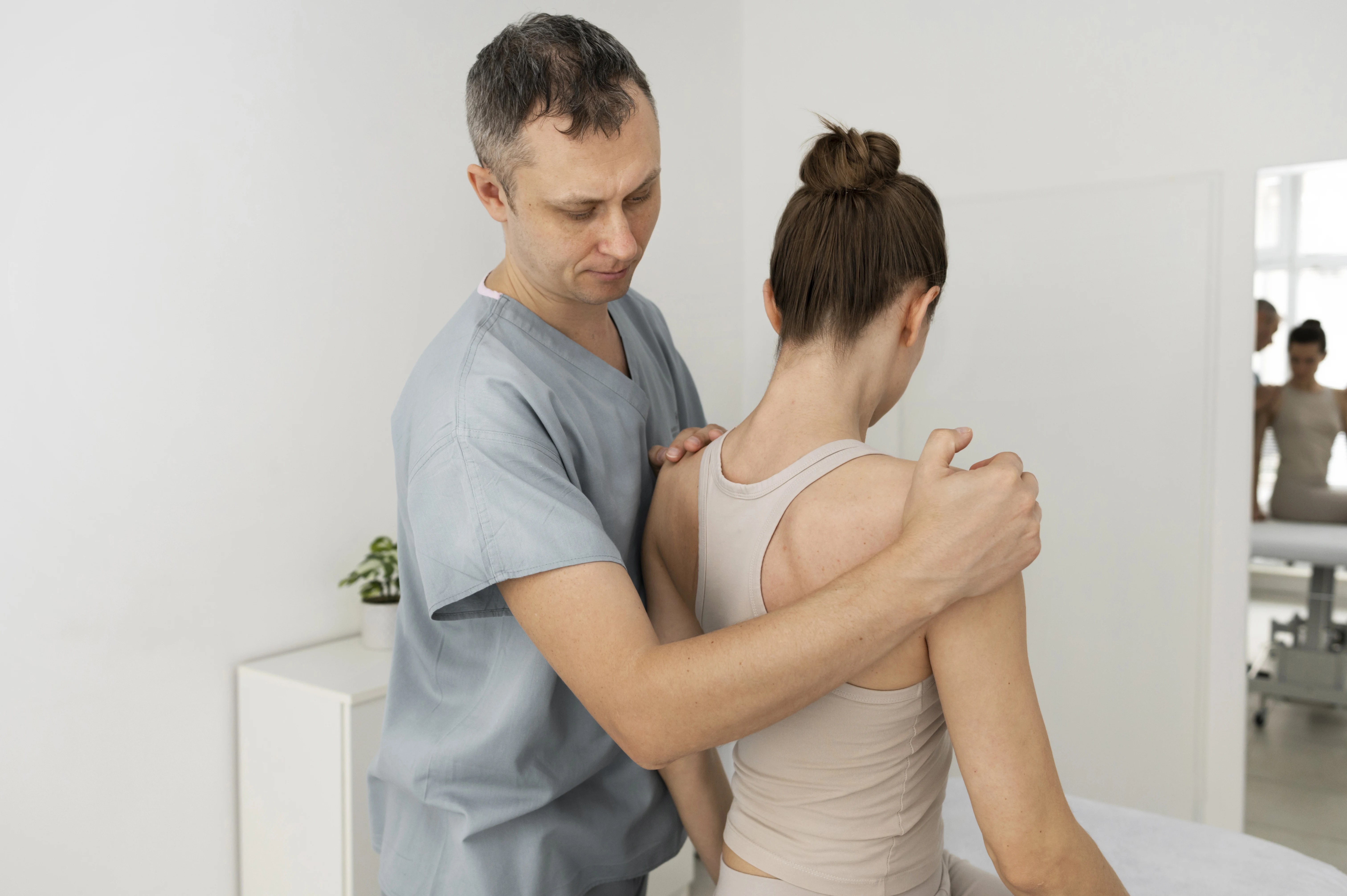 Osteopathy gentle manual treatment session