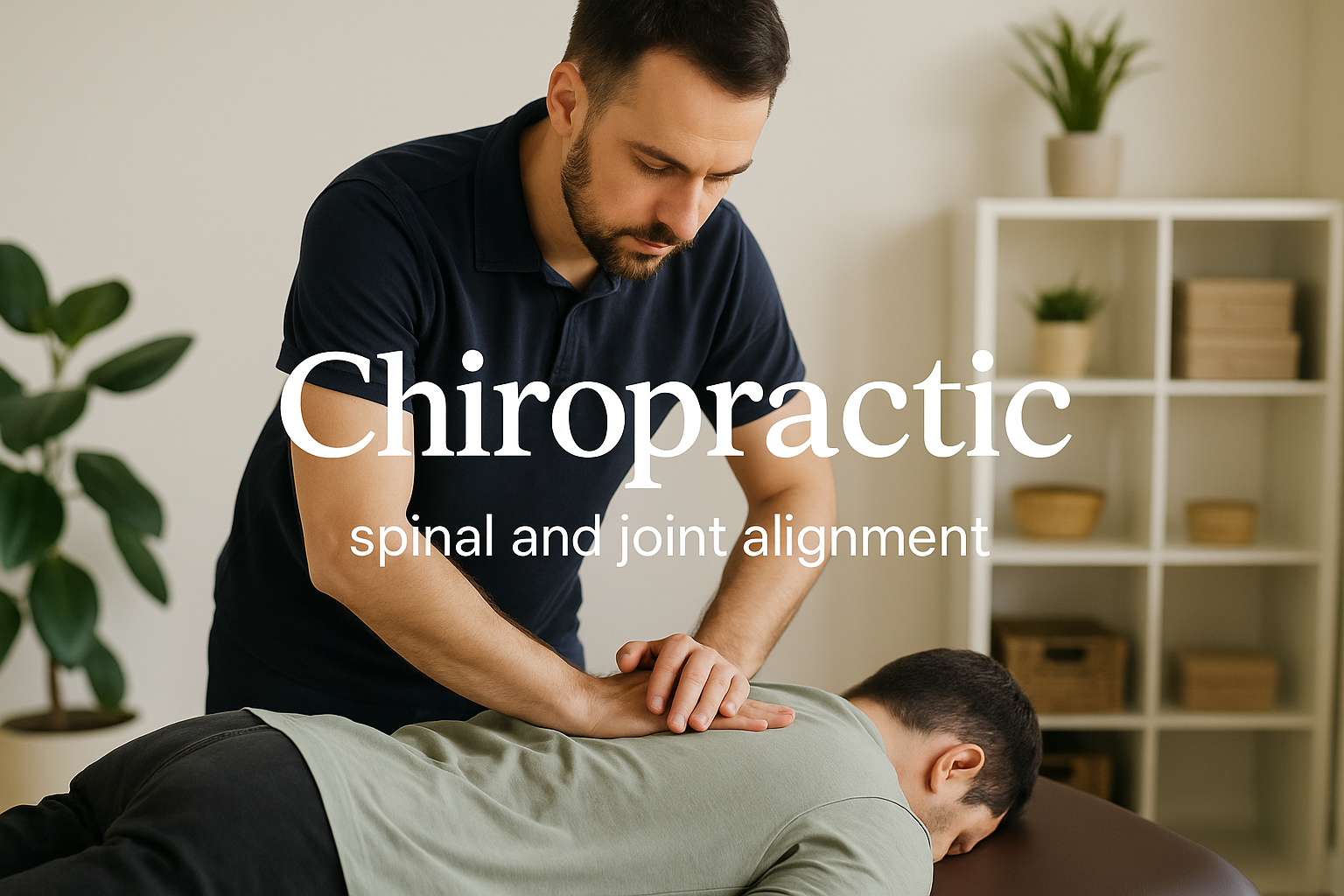 Chiropractic spinal adjustment session